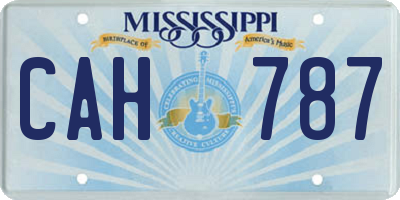 MS license plate CAH787