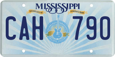 MS license plate CAH790