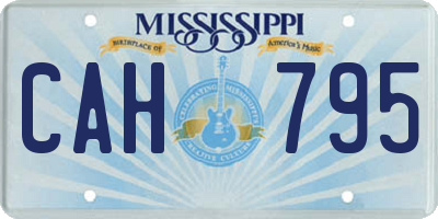 MS license plate CAH795