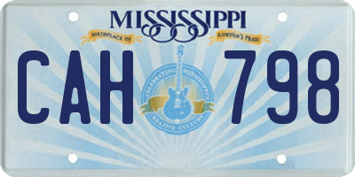 MS license plate CAH798