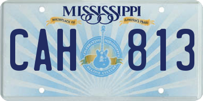 MS license plate CAH813