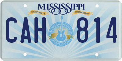 MS license plate CAH814
