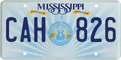 MS license plate CAH826