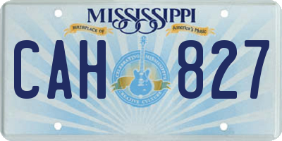 MS license plate CAH827