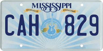 MS license plate CAH829