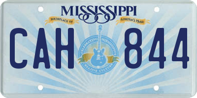 MS license plate CAH844
