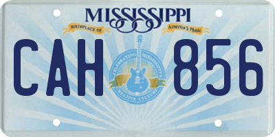 MS license plate CAH856