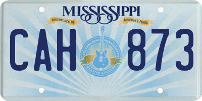 MS license plate CAH873