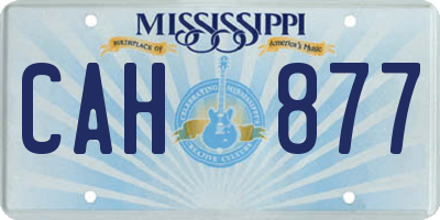 MS license plate CAH877