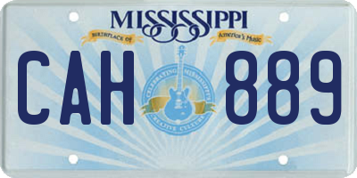 MS license plate CAH889