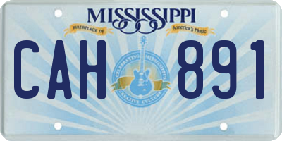 MS license plate CAH891