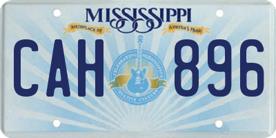 MS license plate CAH896