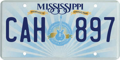 MS license plate CAH897