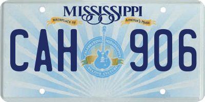 MS license plate CAH906