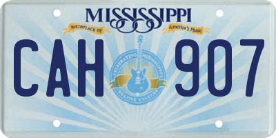 MS license plate CAH907