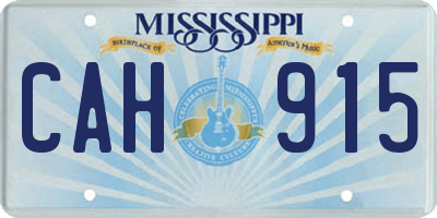 MS license plate CAH915