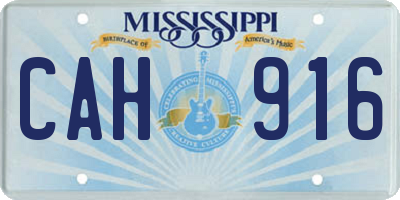 MS license plate CAH916