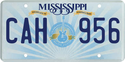 MS license plate CAH956
