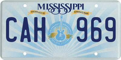 MS license plate CAH969