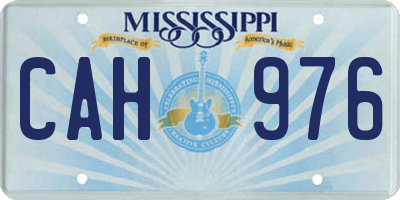 MS license plate CAH976