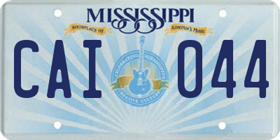MS license plate CAI044