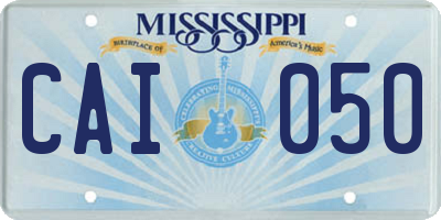 MS license plate CAI050