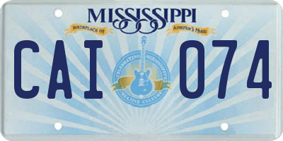 MS license plate CAI074