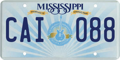 MS license plate CAI088
