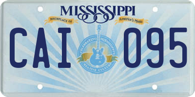 MS license plate CAI095