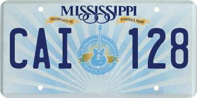 MS license plate CAI128