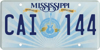 MS license plate CAI144