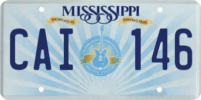 MS license plate CAI146
