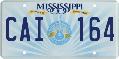 MS license plate CAI164
