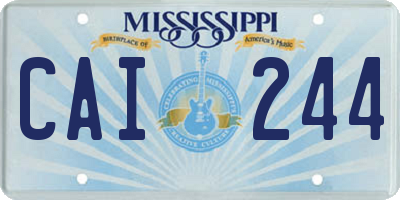 MS license plate CAI244