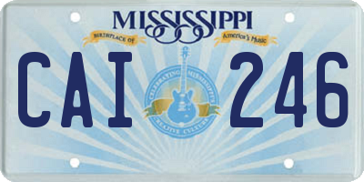 MS license plate CAI246