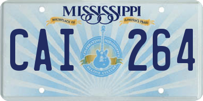 MS license plate CAI264