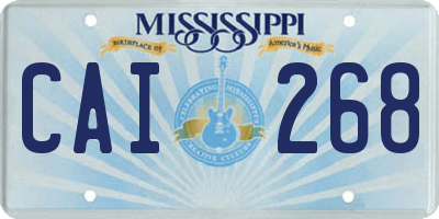 MS license plate CAI268
