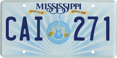 MS license plate CAI271