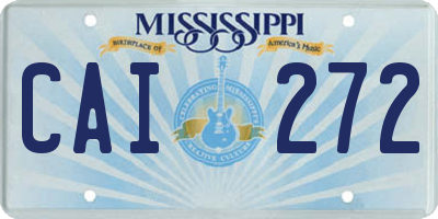 MS license plate CAI272
