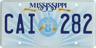 MS license plate CAI282