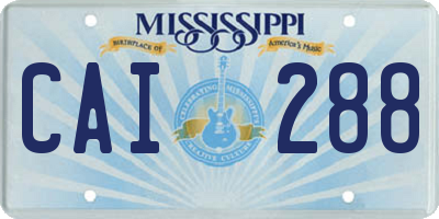 MS license plate CAI288