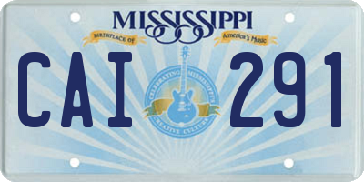 MS license plate CAI291
