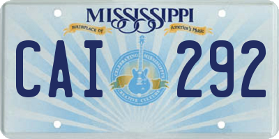 MS license plate CAI292