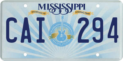 MS license plate CAI294
