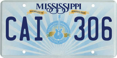 MS license plate CAI306