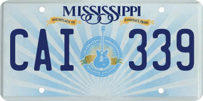 MS license plate CAI339