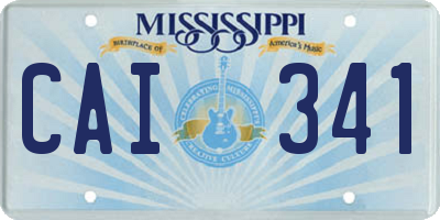 MS license plate CAI341