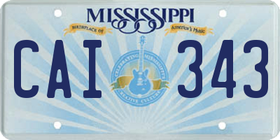 MS license plate CAI343