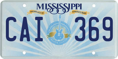 MS license plate CAI369