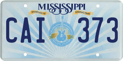 MS license plate CAI373